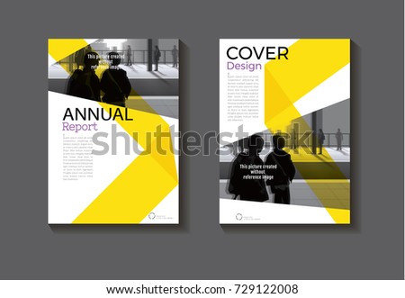 Yellow abstract cover design modern book cover abstract Brochure cover  template,annual report, magazine and flyer layout Vector a4