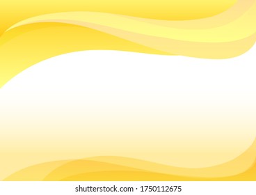 Yellow abstract curve pattern background with copy space, Wave Abstract Background. For Design Flyer, Banner, Landing Page. Vector Illustration with Color Gradient