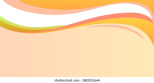 Fondo del patrón de curva abstracta amarillo con espacio de copia, fondo de resumen de onda. Para el volante de diseño, cartel, página de aterrizaje. Ilustración vectorial con degradado de color 