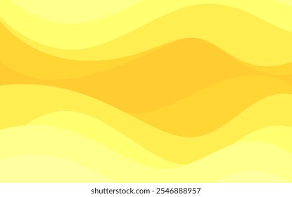 yellow abstract design banner background with wavy shape, simple and minimalist theme	
