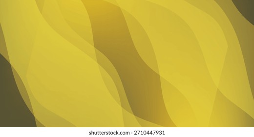 Diseño abstracto amarillo con Formas onduladas superpuestas con un efecto degradado y texturas suaves y borrosas.