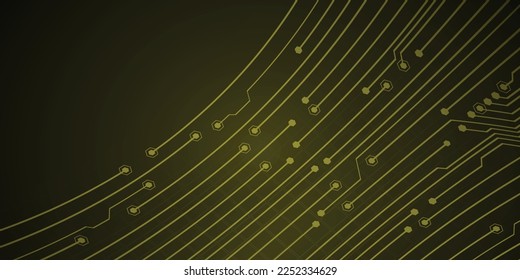 Yellow abstract digital technology background