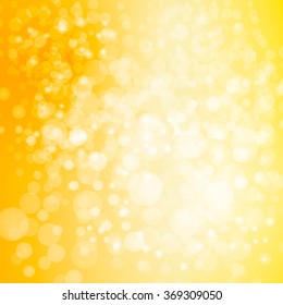 Yellow abstract festive bokeh lights background. EPS 10 Colorful Bokeh Abstract Vector Background