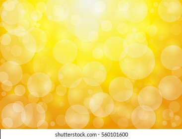 yellow abstract festive bokeh lights background