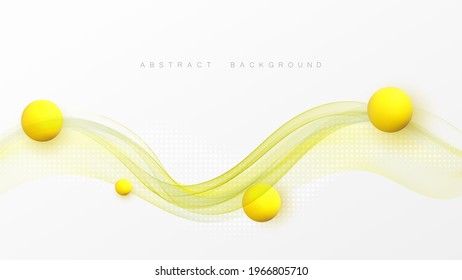 Amarillo de flujo abstracto de onda transparente Diseño de plantilla para tarjeta, folleto, afiche, anuncio, sitio de Internet