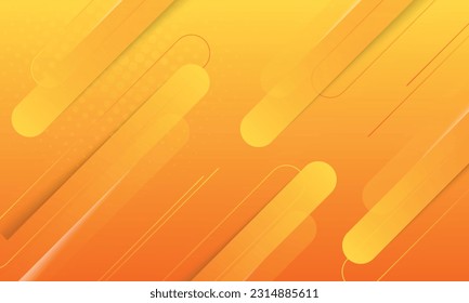 Yellow abstract geometric background. Dynamic shape composition. Elegant vector illustration