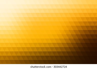 Yellow abstract geometric background formed with triangles in rows.