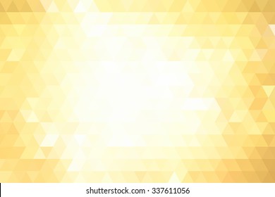 Yellow abstract geometric background formed with triangles in rows.