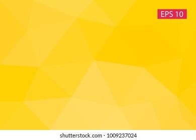 Yellow abstract geometric background, vector from polygons, triangle, vector illustration, vector pattern, triangular template