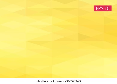 Yellow abstract geometric background, vector from polygons, triangle, vector illustration, vector pattern, triangular template