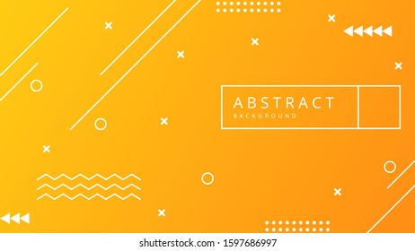 yellow abstract geometric memphis background