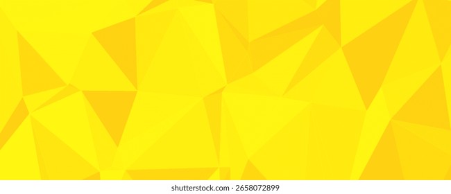 Yellow abstract geometric rumpled triangular low poly style vector illustration graphic background