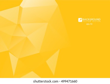 Yellow abstract geometric rumpled triangular low poly style vector illustration graphic background