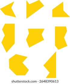 Yellow Abstract Geometric Shapes Collection
