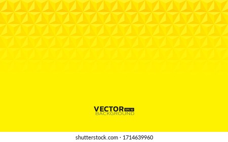 Yellow abstract geometric texture background with copy space below, Vector illustration