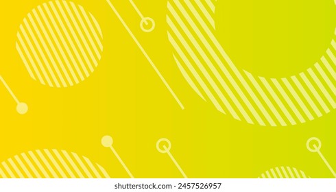 yellow abstract gradient background geometric memphis element, with empty space for text vector illustration	