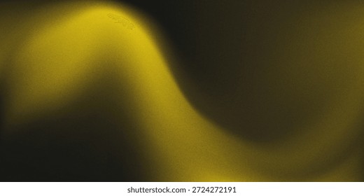 Fondo de gradiente abstracto amarillo sobre fondo negro oscuro con ruido sutil