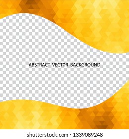 yellow abstract illustration. geometric design.  mosaic style 