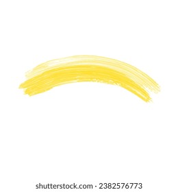 Yellow Abstract Ink Brush Stroke. Yellow Ink Texture Grunge Style. Abstract Ink Brush Splash Design Element