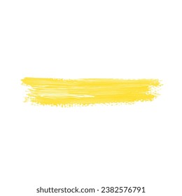 Yellow Abstract Ink Brush Stroke. Yellow Ink Texture Grunge Style. Abstract Ink Brush Splash Design Element