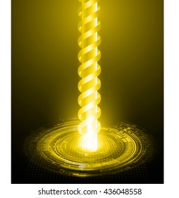 yellow abstract light hi speed internet technology background illustration, Background conceptual image of digital. Cyber security concept, Cyber data digital. scan virus computer. vector