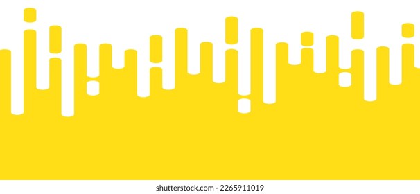 Líneas abstractas amarillas sobre fondo blanco. Fondo de transición de líneas abstractas de moda para fondo, portada, papel pintado y banner. Medio tono de líneas redondeadas para folleto, diseño y volante. vector creativo