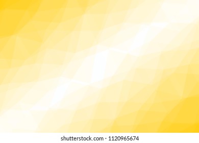 Yellow abstract low-poly banner. Vector 3D design template. Geometric background with ice texture.