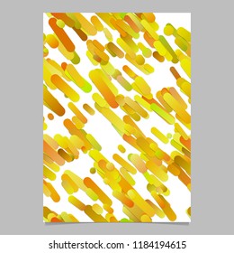 Yellow abstract modern gradient diagonal rounded stripe pattern brochure background template - vector stationery graphic design