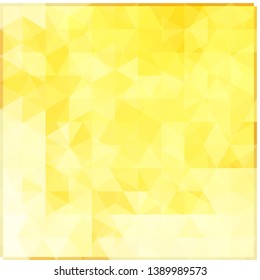 Yellow abstract mosaic background. Triangle geometric background. Design elements. Vector illustration