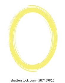 yellow abstract oval frame, on blame for vector