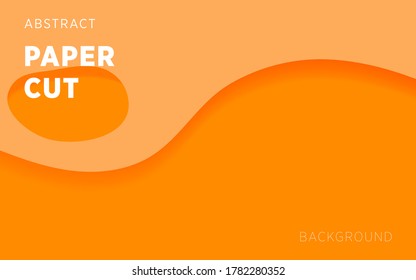 yellow abstract paper cut slime background banner design