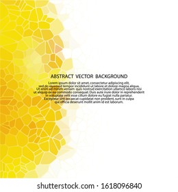yellow abstract peebles.  vector geometric background 