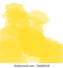 yellow abstract piled cloud pattern in different shades on white background, vector illustration