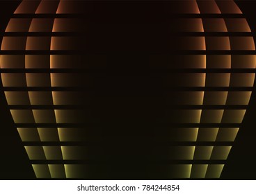 yellow abstract pixel balloon background, spectrum square layer line, technology geometric background, vector illustration