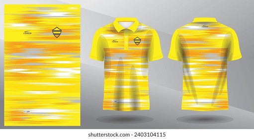 yellow abstract polo jersey mockup for sport uniform