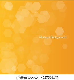 Yellow abstract polygonal background. Hexagon vector shapes. Geometric wallpaper.