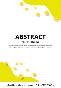 Yellow Abstract poster and banner template design.Modern background. vector illustration eps10