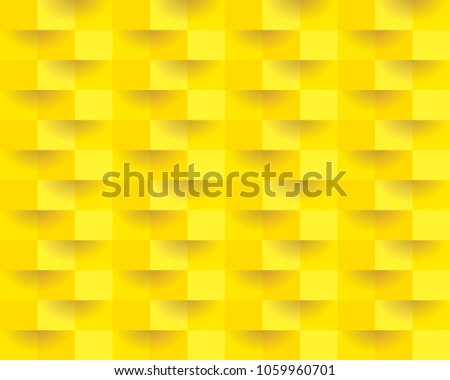 yellow abstract seamless background. Vector pattern 3d paper art style can be used in cover design, book design, poster, website backgrounds or advertising.