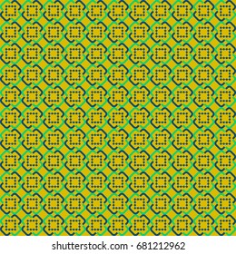 Yellow Abstract Seamless Pattern