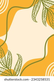 fondo de forma abstracto amarillo para banner, tema web de temporada otoño	