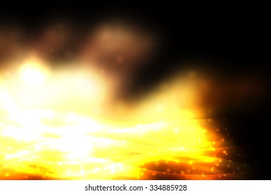 Yellow abstract smooth blur background with blurry lights.