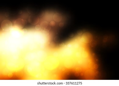 Yellow abstract smooth blur background with lights over it.