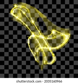Yellow abstract special effect isolated vector line art glow shiny graphic resource collection shining bright elements. can use for sign, resources, elements, collection