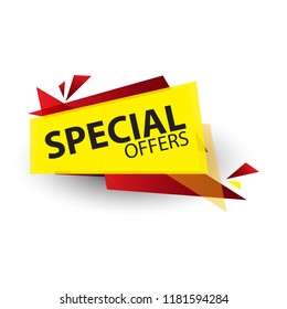 Yellow Abstract Special Offer Vector Illustration Banner Design