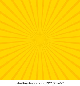 Yellow abstract sun rays vector background