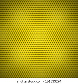 Yellow abstract technology background with seamless circle perforated speaker grill texture for web sites, user interfaces (UI), applications (apps) and business presentations. Vector illustration.
