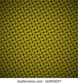 Yellow abstract technology background with seamless cross perforated pattern for web sites, user interfaces (UI), applications (apps) and business presentations. Vector illustration.