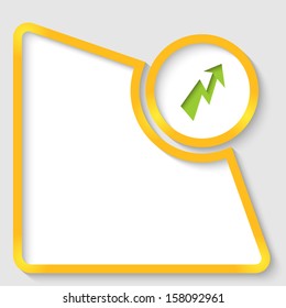 yellow abstract text frame for any text and flash