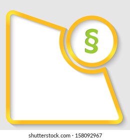 yellow abstract text frame for any text and paragraph sign
