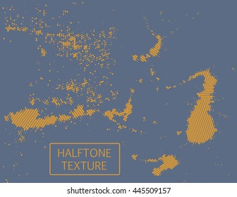 Yellow abstract textures on blue background, vector, illustration